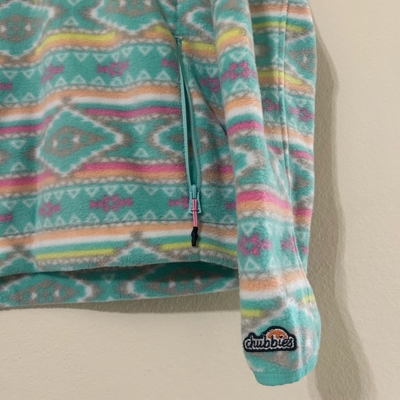 Chubbies Men's Flame Commander Fleece Quarter-Zip Pullover Size Large Blue Pink - Picture 7 of 12